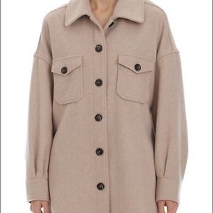 Brown Oversized twill shacket size M